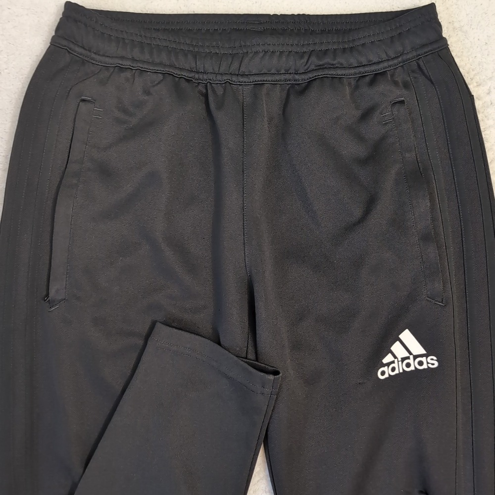 Adidas Mens Sm 27x30 Black‎ Side Detail Pull-On Ankle Zip Warm Up Track Pants
